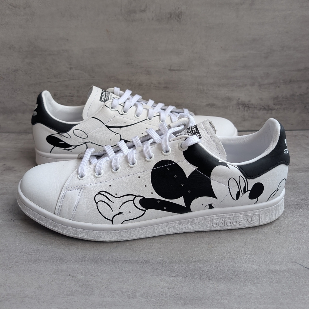 Adidas Stan Smith Disney Mickey Mouse Black White Men's Sneaker Shoes 11
